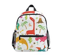 ISAOA Süßer Dino-Rucksack für Mädchen, Jungen, Kleinkinder, Kindergartentasche mit Brustgurt, Vorschulrucksack, Kindertagesstätte, Wickeltasche, Mini-Tasche, multi