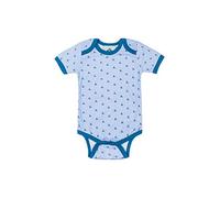 Isar-Trachten Babybody Body Kurzarm mit Hirschen 100% Baumwolle für Jungen in Hellblau, Größe 62