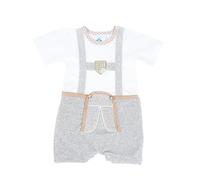 Isar-Trachten Babybody Lederhose 60502 (80, grau)