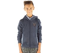 Isar-Trachten Kapuzenjacke Kapuzenpullover Sweater Jeansblau Kinder (128, blau)
