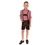 Isar-Trachten Kinder Lederhose kurz 55810 DUNKELBR