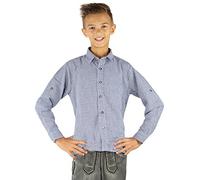 Isar-Trachten Kinderhemd Trachtenhemd kariert (98, Marine)