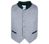 Isar-Trachten Trachtenweste 75308 Kinder Weste Kinderweste Filz Jungen schick edel Anzugweste (116, grau)