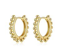 ISCBAFYX 2 ück 925 Sterling Silber Ohrringe minimalistische Knorpel Creolen Ohrring für Mädchen Geschenk Kreis Pendientes Schmuck Zubehör yc617 (Gem Color : 5)