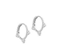 ISCBAFYX 2 ück 925 Sterling Silber Ohrringe minimalistische Knorpel Creolen Ohrring für Mädchen Geschenk Kreis Pendientes Schmuck Zubehör yc617 (Gem Color : 8)