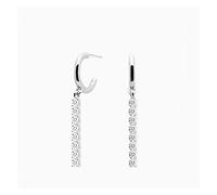 ISCBAFYX 2 ück Luxus echte 925 Sterling Silber Quaste Knorpel Ohrstecker für Mädchen Bling Zirkon Piercing Ohrring Charming Jewerly yc630 (Gem Color : Silver Color)