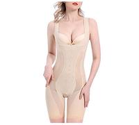 ISCBAFYX Atmungsaktive Body Tummy Control Open Bust Bodysuit Shapewear Nahtlose Unterwäsche für Frauen und Mädchen