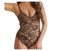 ISCBAFYX Damen-Shapewear, sexy Sling-Spitze-Shapewear-Bodysuit-Korsett, Fajas, schlankmachend, Ganzkörper-Bauchkontrolle, Unterwäsche, Dessous-Gürtel