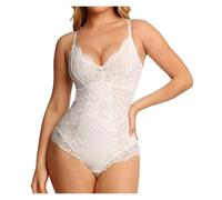ISCBAFYX Damen-Shapewear, sexy Sling-Spitze-Shapewear-Bodysuit-Korsett, Fajas, schlankmachend, Ganzkörper-Bauchkontrolle, Unterwäsche, Dessous-Gürtel