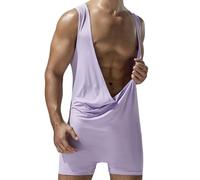ISCBAFYX Männer Low Cut Drapierte Kragen Bodys Trikot Drapierte Overalls Nahtlose Shapewear Sommer Casual Pyjamas Nachtwäsche