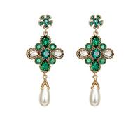 ISCBAFYX S925 Silber Haken baumeln Tropfen Ohrringe Frauen, böhmischen ethnischen Stil Perle Bunte Tropfen Ohrringe Vintage eleganten Hochzeitsschmuck, 925 Silber Nadel