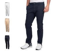 Island GREEN Herren Stretch Cotton Chino Trousers Golfhose, Navy, 34W x 29L
