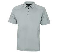 Island Green IGTS1648 4-Knopf-Cool-Pass-Poloshirt für Herren, Battleship Grey, 3XL
