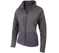 Island Green Womens Full Zip Sport Kontrast leicht wattierte Steppjacke Jacket, Red Heather, UK 16