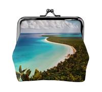 Island of Cuba bedruckte Mikrofaser-Geldbörse aus PU-Leder mit Kussverschluss, Mini-Tasche für Lippenstift, Schlüsselwechsel