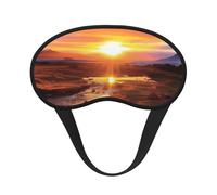 Island-Sonnenuntergangs-Schlaf-Augenmaske für Damen und Herren, weiche und bequeme Schlafmaske, Verdunkelung, Augenabdeckung für Reisen, Yoga, Nickerchen, Schichtarbeit