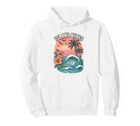 Island Vibes Ocean Wave Sunset Palmen Tropical Hawaii Pullover Hoodie
