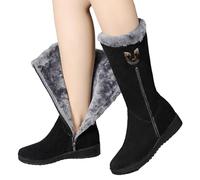 Isolierte Winterstiefel - warme, bequeme, mittelhohe Stiefeletten, rutschfest, leicht | Trendige wasserabweisende Damenschuhe, gemütliche isolierte Stiefel mit rutschfester Sohle für Schnee, Regen, ka