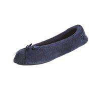 Isotoner Ballerina-Hausschuhe, für Damen, aus Terrystoff, blau - navy - Größe: XXL