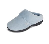Isotoner Damen Classic Hoodback W Memory Foam Slipper Blue Fog 6,5-7