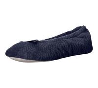 isotoner Damen Diamond Microterry Gemma Ballerina Hausschuhe mit Memory Foam Komfort und Wildledersohle