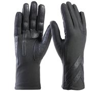 Isotoner Damen Fleece-Lined Gloves with Chevron Applique and Smart Touch Handschuhe für kaltes Wetter, Holzkohle-Smardri, Small-Medium