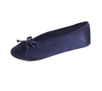 isotoner Damen Satin-Ballerina-Hausschuhe mit Klassischem Band Oder Weicher Schleife und Wildledersohle Ballerinas