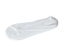 Isotoner Damen Satin Ballerina Hausschuhe mit Schleife und Sohle aus Wildlederimitat, M US, weiß, X-Large