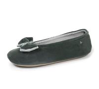 Isotoner Hausschuhe Ballerinas Damen kuschelige, bequeme Innensohle, 38 EU, Salbei