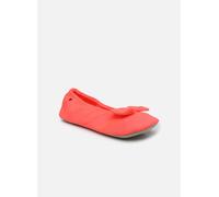 Isotoner - Hausschuhe Ballerine tricot - grand nœud - rosa - Größe 41 - 42