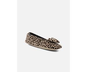 Isotoner - Hausschuhe Ballerine Velours - Grand Nœud W - Mehrfarbig - Größe 37 - 38