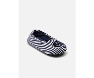 Isotoner - Hausschuhe Ballerines en velours - Blau - Größe 37 - 38