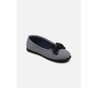 Isotoner - Hausschuhe Ballerines Ergo Everywear - Jersey Bio Marinière - Grand Nœud W - blau - Größe 37