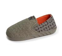 Isotoner Hausschuhe Mokassins Junge einfaches Anziehen, ergonomische Sohle Komfort, 39 EU, Khaki Meliert