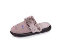 Isotoner Hausschuhe Pantoletten Damen ultrabequem und leicht (EVERYWEAR™ Technologie), Memory-Foam-Sohle, 40 EU, Katze