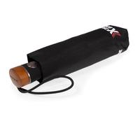 Isotoner Herren-Regenschirm, mit Griff gearbeitet, Schwarz , Einheitsgröße