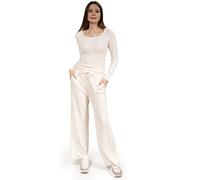 Isotoner Homewear Damenhose, sehr weich und sehr bequem, beige, Small