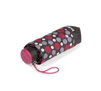 Isotoner Mini-Regenschirm für Damen, robust, wasserabweisend, manuell zu öffnen, Bunte Blasen, 20 cm