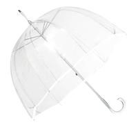 Isotoner Regenschirm Transparent Durchsichtig Glocke Damen Weißer Rand
