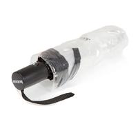 Isotoner Regenschirm für Damen, robust, transparent, manuell zu öffnen/zu schließen, PVC / Schwarz, Medium