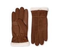 isotoner Wasserabweisende Touchscreen-Handschuhe für Damen aus Microsuede mit Sherpasoft-Futter, Cognac, Small/Medium