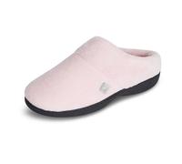 isotoner Women's Classic Hoodback W Memory Foam Slip on Slipper, Peony, Medium / 7.5-8 M US