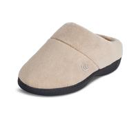 Isotoner Women's Classic Hoodback W Memory Foam Slip on Slipper, Taupe, X-Large / 9.5-10 M US