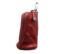 iSpchen Auto Schlüsseltasche leder Schlüsseletui Schlüsselbund Herren Schlüsselmäppchen Autoschlüsselanhänger Tasche Schlüssel organizer Geldbörse für Damen und Herren,rot