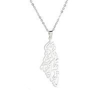 Israel Und Palästina Karte Anhänger Halsketten Palästina Karten Halskette Nahe Osten Schmuck Geschenke Für Männer Frauen Frauen