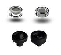 ISTA TOOLS 120 Stück (T-1) Ösen + Einsatzwerkzeug passend in die Vario-Zange, Messing-Ösen, Metallöse, Rundöse mit Scheibe, Messing, rostfrei (4 x 8 mm, Silber)