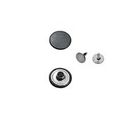 ISTA TOOLS Jeansknöpfe, ohne Loch mit festem Sockel ★ Rostfrei ★ Metallknopf, 14mm, 17mm, 20mm, Metall Knöpfe (10 STK. mit Nieten, 17mm Schwarz oxidiert)