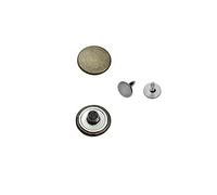 ISTA TOOLS Jeansknöpfe, ohne Loch mit festem Sockel ★ Rostfrei ★ Metallknopf, 14mm, 17mm, 20mm, Metall Knöpfe (10 STK. mit Nieten, 17mm Antik)