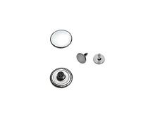 ISTA TOOLS Jeansknöpfe, ohne Loch mit festem Sockel ★ Rostfrei ★ Metallknopf, 14mm, 17mm, 20mm, Metall Knöpfe (10 STK. mit Nieten, 20mm Silber Nickel-frei)