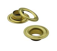 Ista Tools Ösen, Öse DIN 7332,Ø 10mm - 16mm, Messing, Stahl, Edelstahl, Planenöse, Banner (25, 10mm Messing naturbelassen)